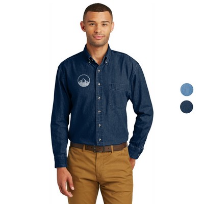 Port & Company Long Sleeve Value Denim Shirts w/ 6.5 oz.